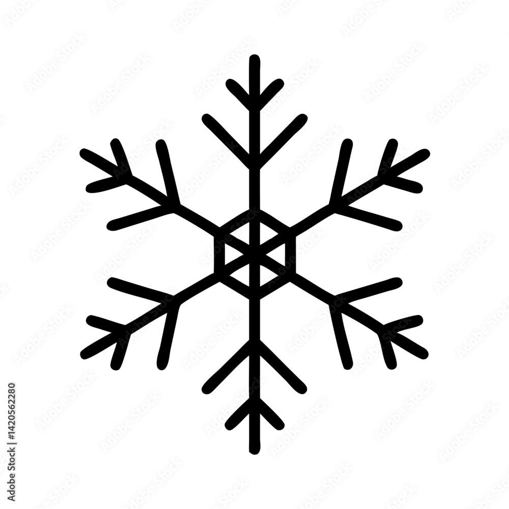 Snowflake icon, vector Snowflake icon, vector