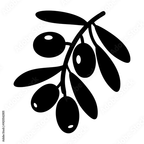 sea buckthorn fruit minimalist silhouette vector icon - for graphic design projects sea buckthorn, Modern Artwork.