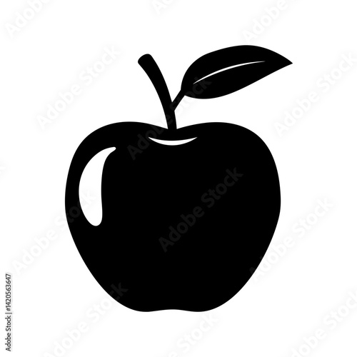velvet apple fruit minimalist silhouette vector icon - for graphic design projects velvet apple, Modern Artwork.