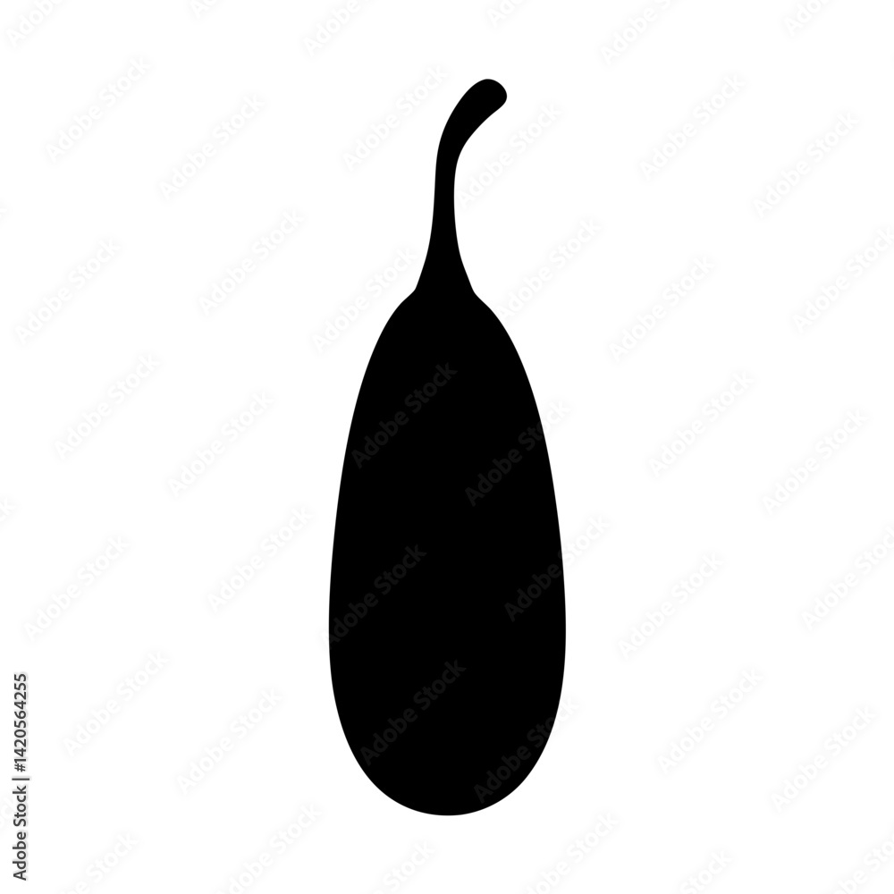 baobab fruit minimalist silhouette vector icon - for graphic design projects baobab, Modern Artwork. baobab fruit minimalist silhouette vector icon - for graphic design projects baobab, Modern Artwork.