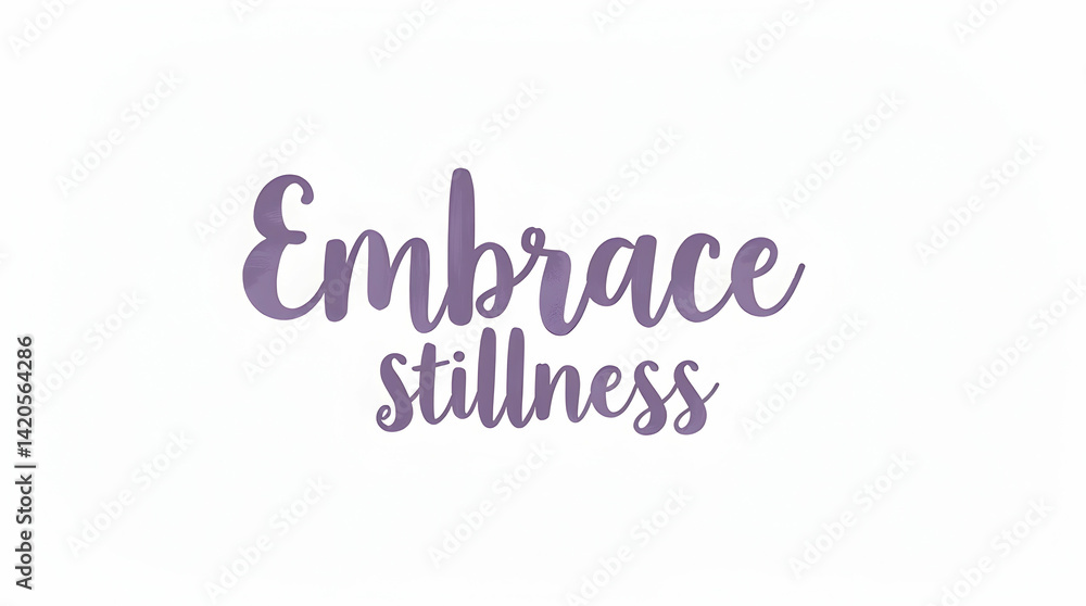 Embrace Stillness with Flowing Script Embrace Stillness with Flowing Script
