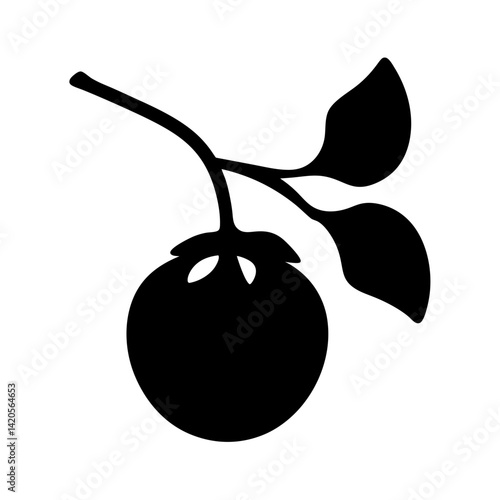 blueberry fruit minimalist silhouette vector icon - for graphic design projects blueberry, Modern Artwork.