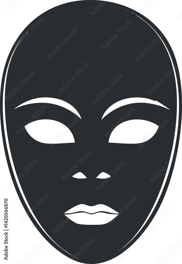 A minimalist illustration of an alien face featuring a sleek design and abstract features. A minimalist illustration of an alien face featuring a sleek design and abstract features.