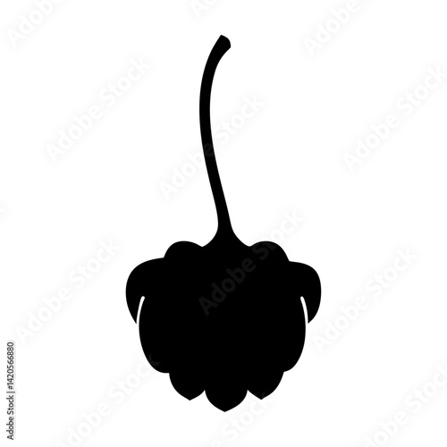 cloudberry fruit minimalist silhouette vector icon - for graphic design projects cloudberry, Modern Artwork.
