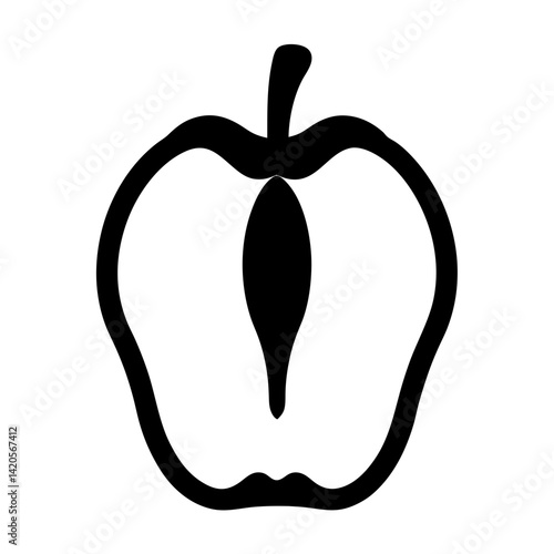 custard apple fruit minimalist silhouette vector icon - for graphic design projects custard apple, Modern Artwork.