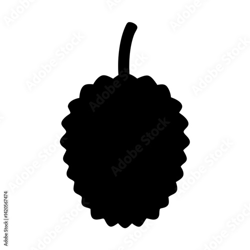 custard apple fruit minimalist silhouette vector icon - for graphic design projects custard apple, Modern Artwork.