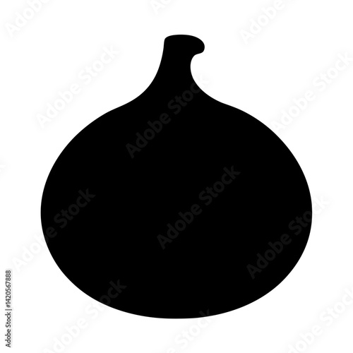 fig fruit minimalist silhouette vector icon - for graphic design projects fig, Modern Artwork.