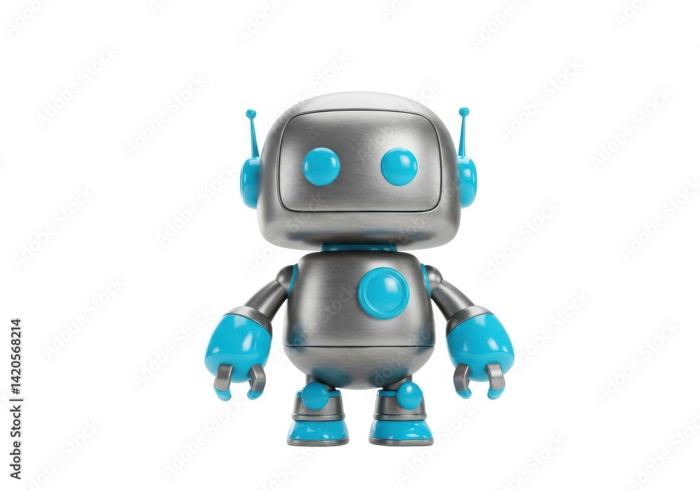 Cute robot toy stock photo isolated on white background Cute robot toy stock photo isolated on white background