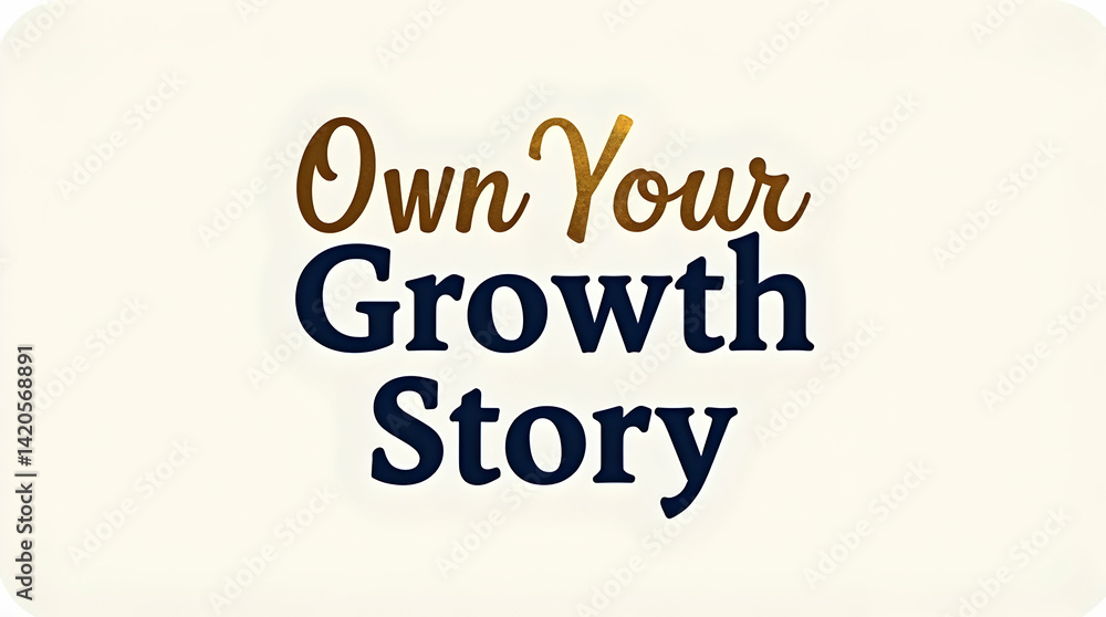 Fototapeta premium Own Your Growth Story – Empowered Vision