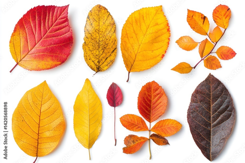 Obraz premium Autumn Colorful Leaves Assortment