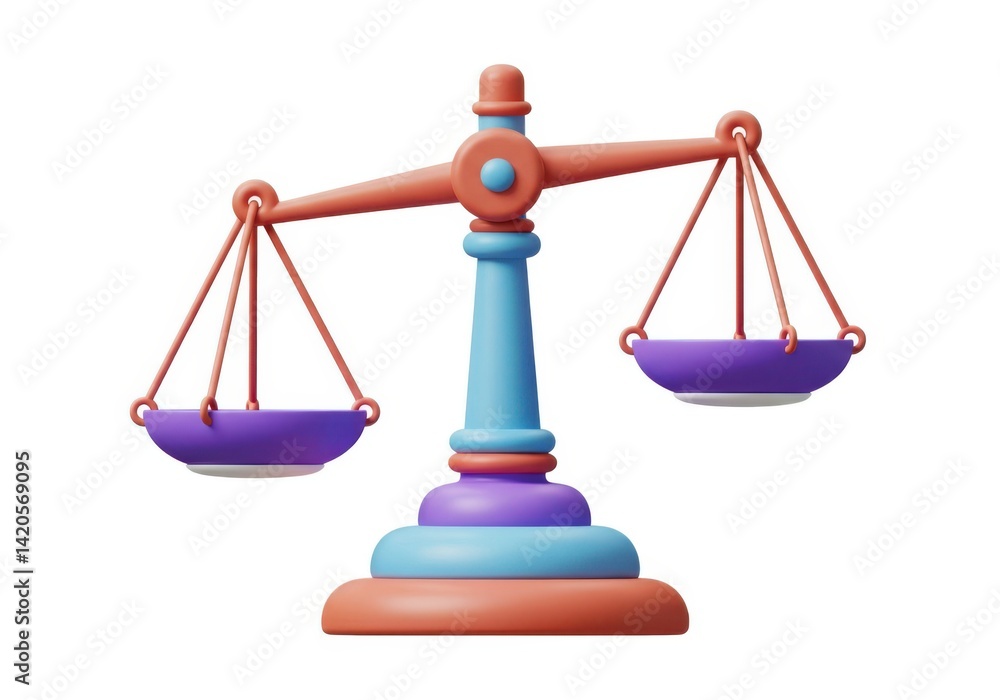 3d rendering of scales of justice isolated on white background 3d rendering of scales of justice isolated on white background