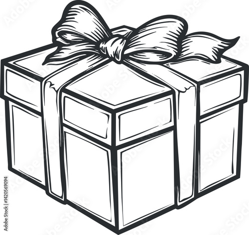 A beautifully designed gift box with a ribbon, perfect for celebrations and special occasions.