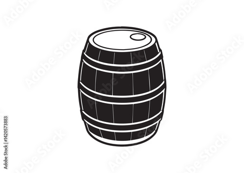 Barrel silhouette vector