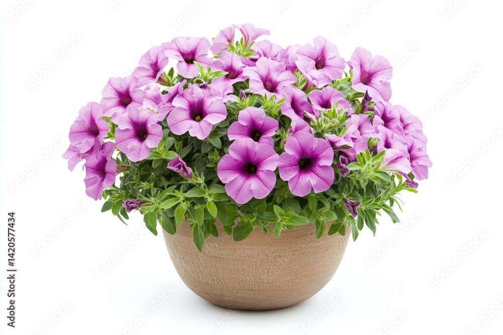 Purple Petunia Flower in Pot Purple Petunia Flower in Pot