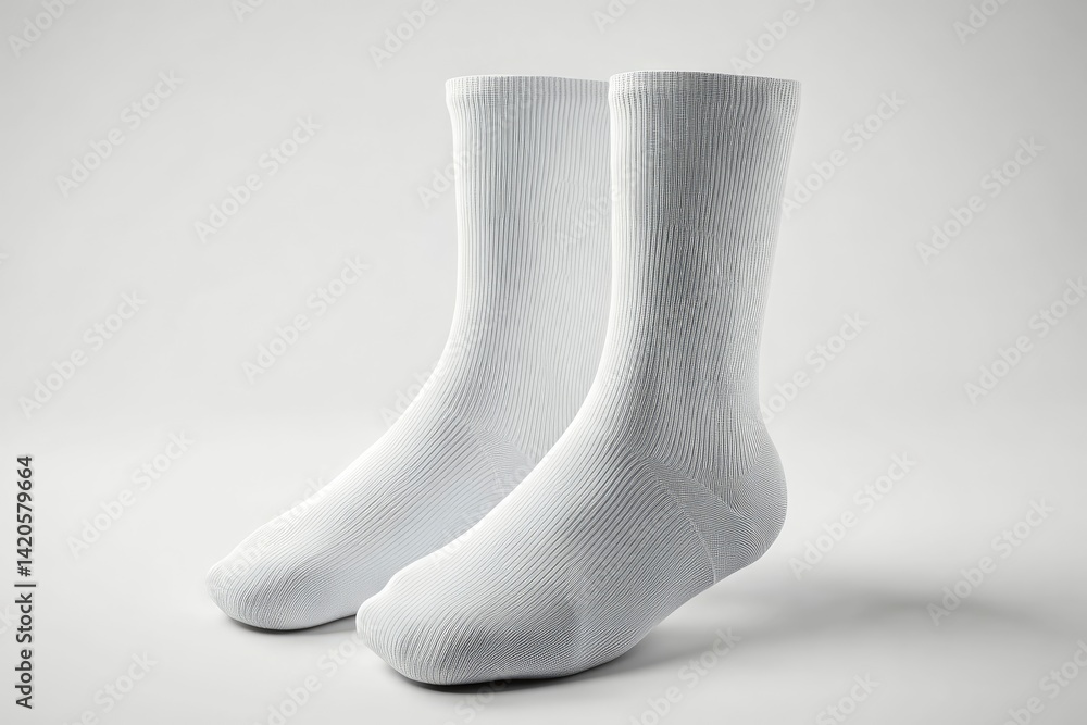 White Sock Pair Clean Look White Sock Pair Clean Look