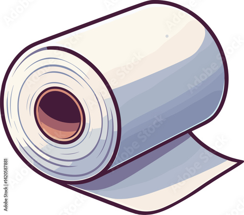 紙のロールのイラスト
