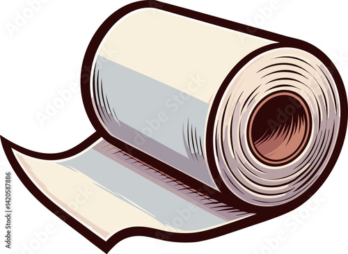 紙のロールのイラスト