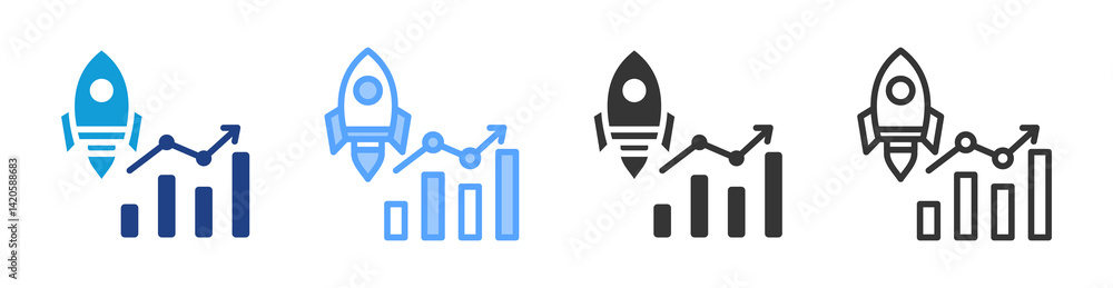 Startup icon set multiple style collection Startup icon set multiple style collection