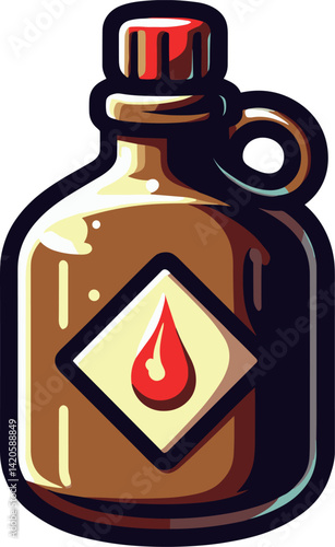 オイルのボトルのアイコン