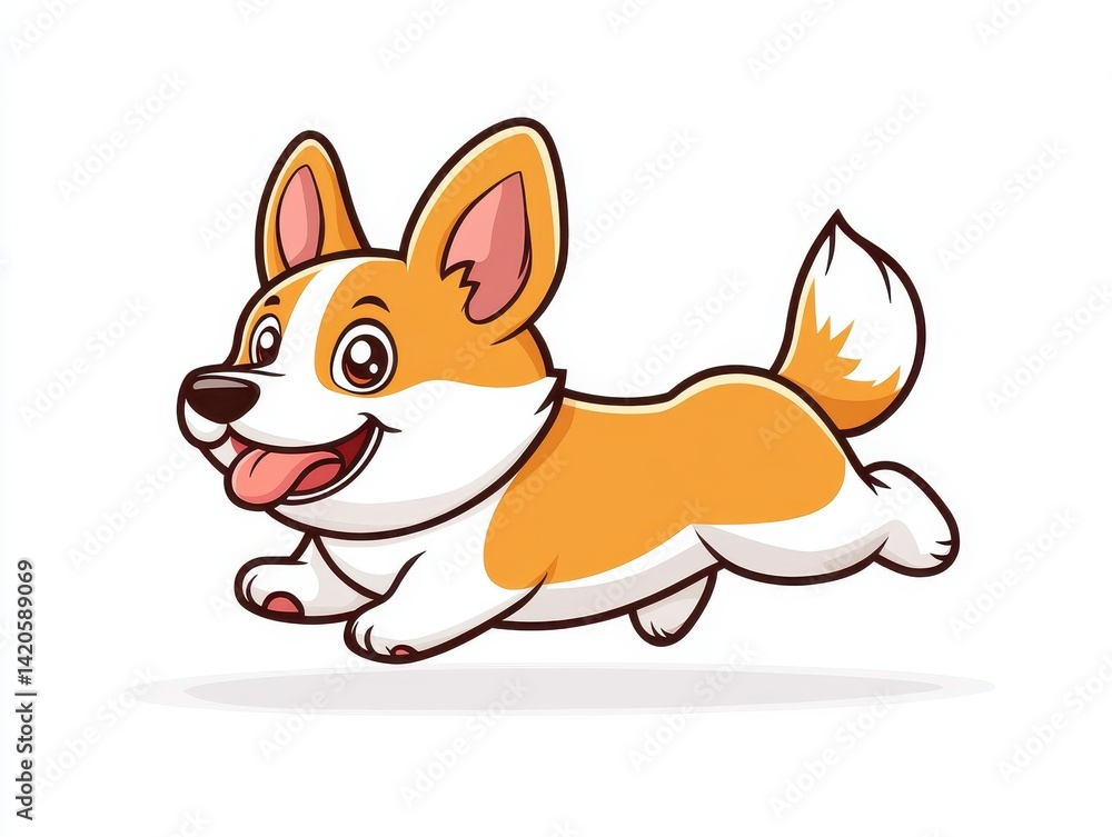 Obraz premium Cute running dog