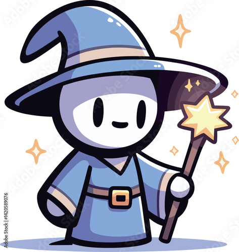 シンプルな魔法使いのイラスト