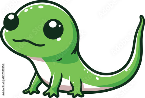 緑のトカゲのイラスト