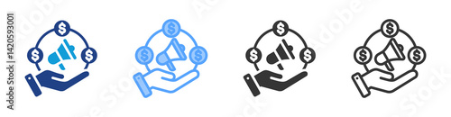 Commission icon set multiple style collection Free Download Commission icon set multiple style collection - GFXLoad