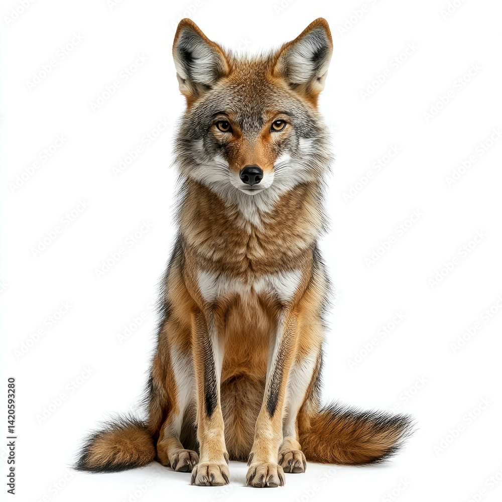 Fototapeta premium Majestic Coyote: A Stunning Portrait of a Wild Canid