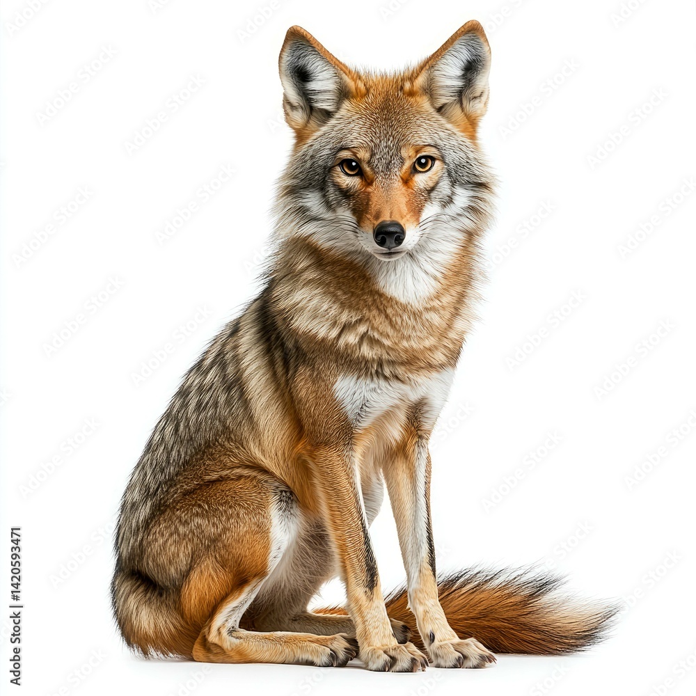 Fototapeta premium Majestic Coyote Portrait: A Stunning Wildlife Image