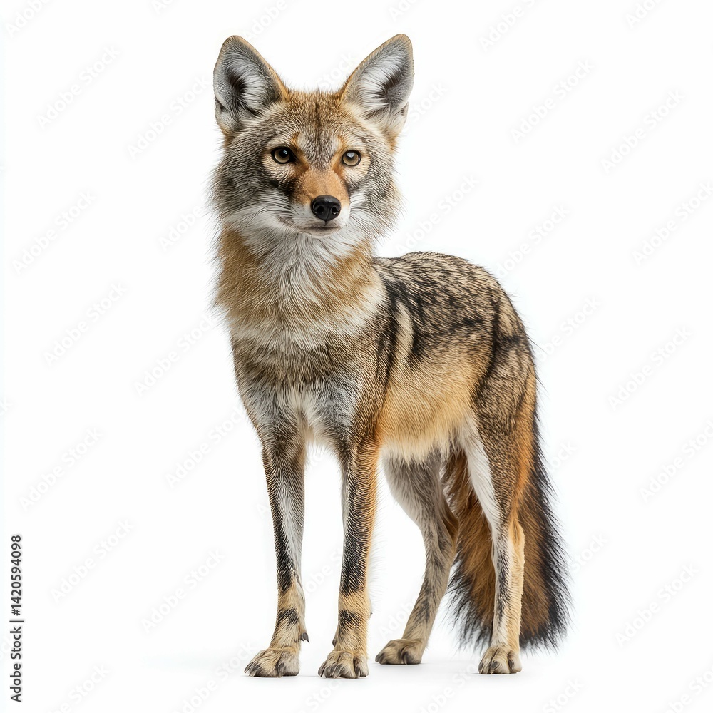 Obraz premium Majestic Golden Jackal: A Stunning Wildlife Portrait