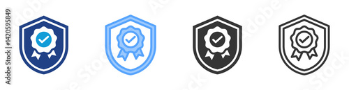 Quality Assurance icon set multiple style collection