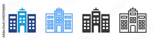 Enterprise icon set multiple style collection