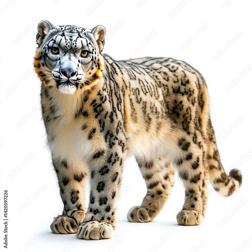 Majestic Snow Leopard: A Stunning Wildlife Portrait Majestic Snow Leopard: A Stunning Wildlife Portrait