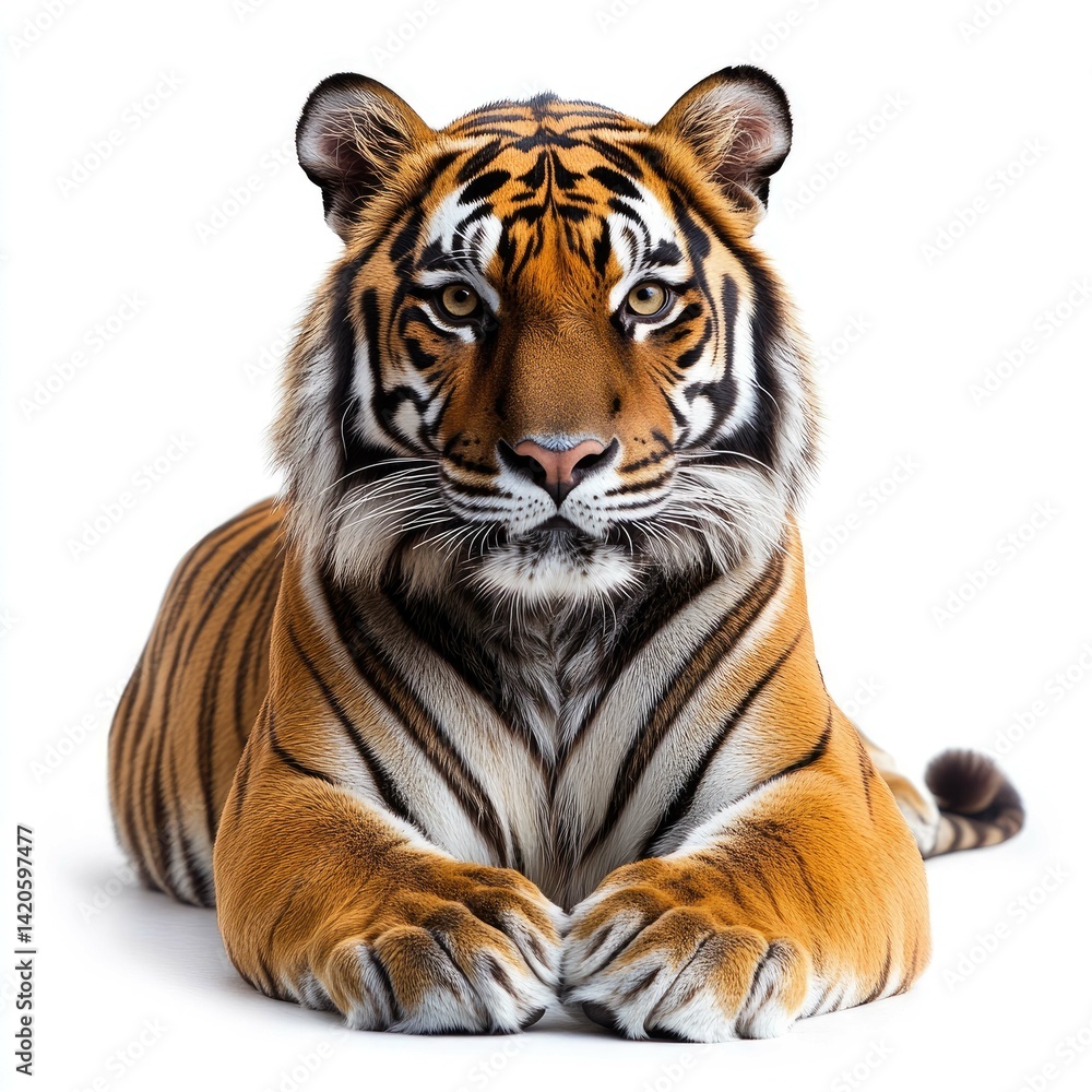 Fototapeta premium Majestic Tiger: A Stunning Wildlife Portrait