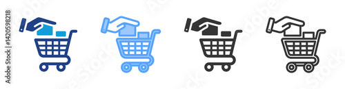 Self Service icon set multiple style collection