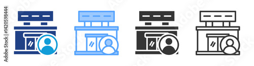 Manager icon set multiple style collection