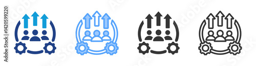 Human Development icon set multiple style collection