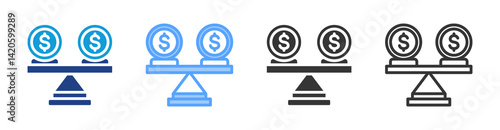 Stability icon set multiple style collection