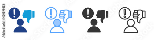 Criticized icon set multiple style collection
