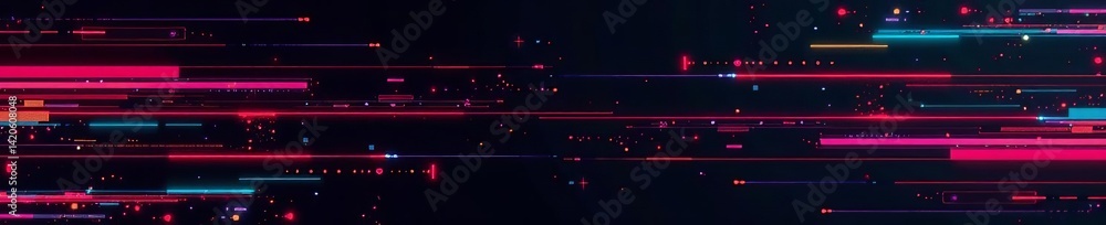 Geometric futuristic black dividers with acid art style lines, graphic design, illustration Geometric futuristic black dividers with acid art style lines, graphic design, illustration