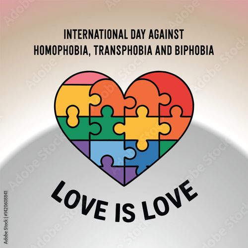 Love is Love' Heart: Equality Poster Graphic