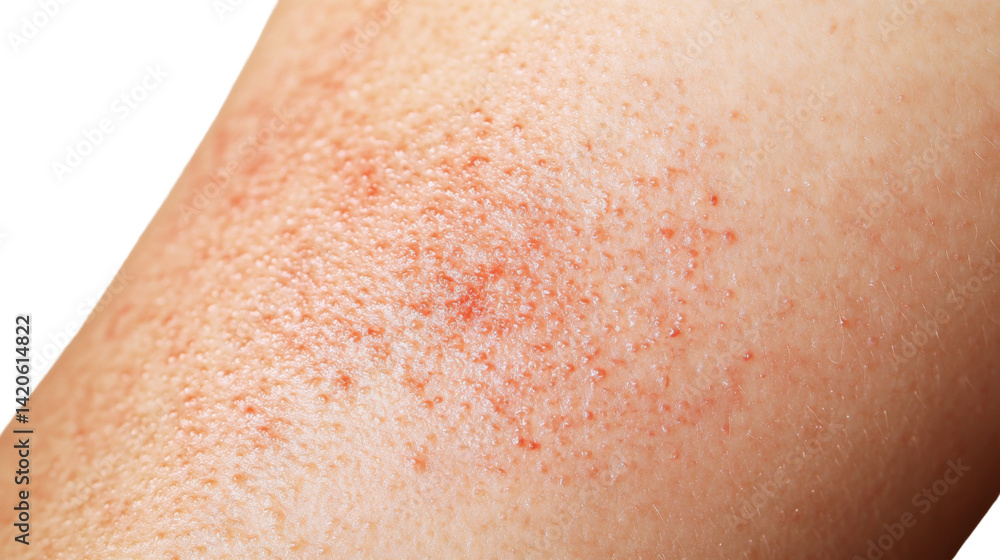 Skin Irritation: A close-up view revealing the intricate details of irritated skin, marked by redness, subtle texture variations, and a raw appearance. Skin Irritation: A close-up view revealing the intricate details of irritated skin, marked by redness, subtle texture variations, and a raw appearance.