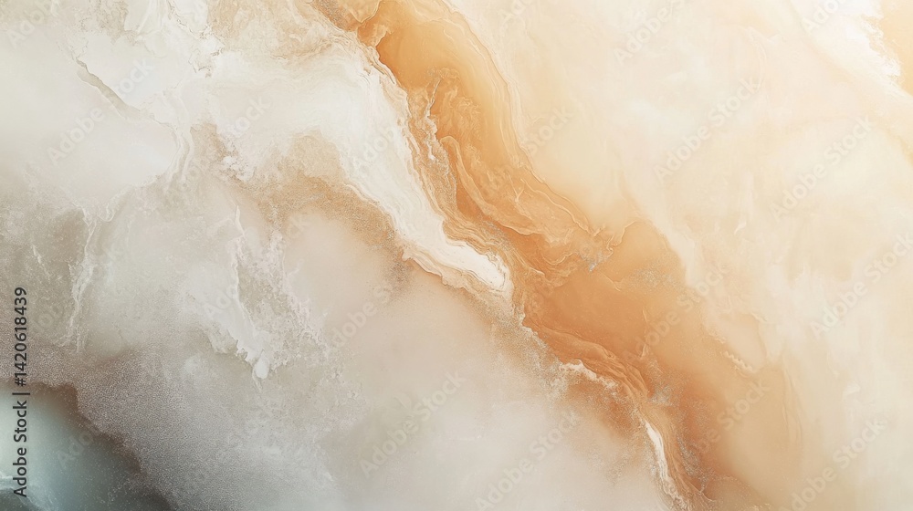 Fototapeta premium Pastel Soft Peach Beige Abstract Watercolor ULTRA H