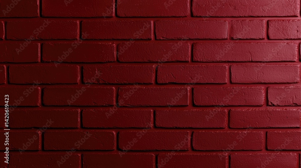 Fototapeta premium Deep burgundy brick wall texture