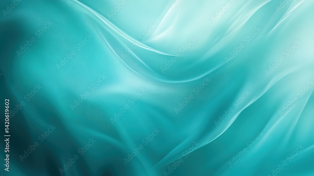 Obraz premium Teal Aqua Silky Fabric Gradient Background Ultra HD