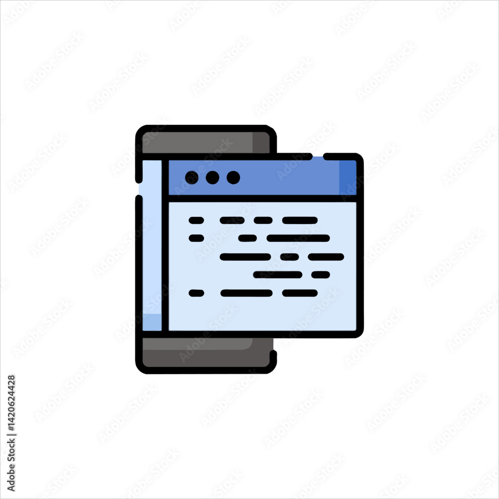 tablet pc with application icons tablet pc with application icons