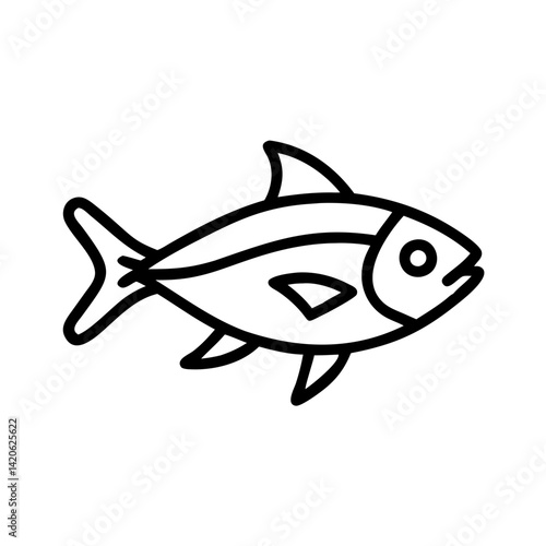 ember tetra fish line drawn outline vector art - illustration ember tetra fish, isolated transparent background