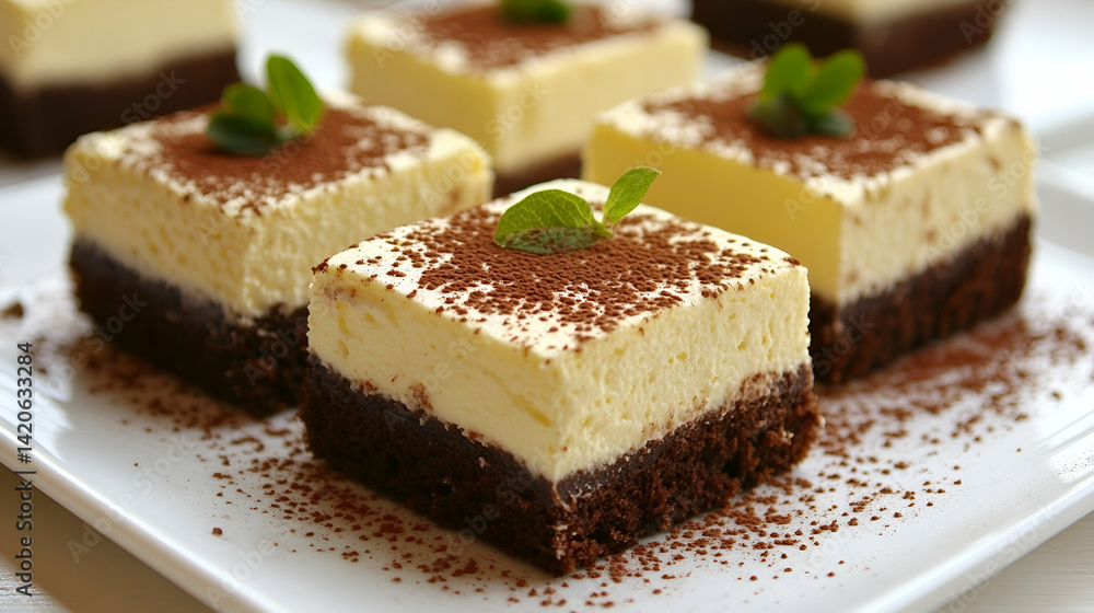 Delicious chocolate mousse dessert squares Delicious chocolate mousse dessert squares