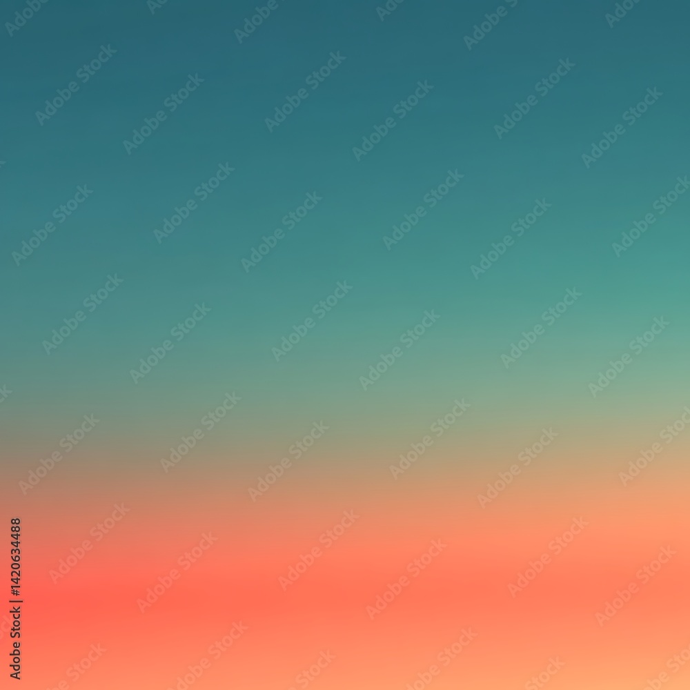 Naklejka premium Soft gradient sunset sky