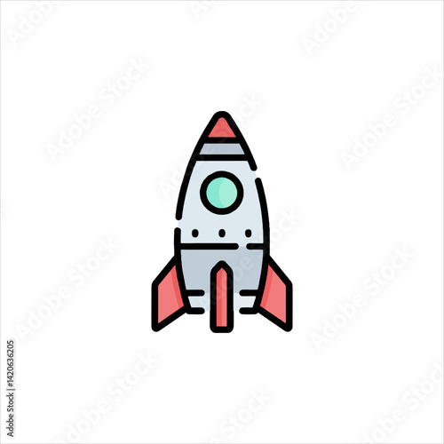 space rocket vector illustration